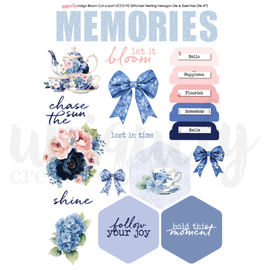 Uniquely Creative - Indigo Bloom - A4 Cut-A-Part Shee