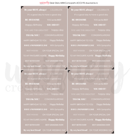 Uniquely Creative - Dear Diary - A4 Mini Cut-A-Part Sheet