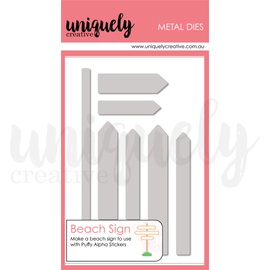 Uniquely Creative - Coastal Bliss - Beach Sign Die Set