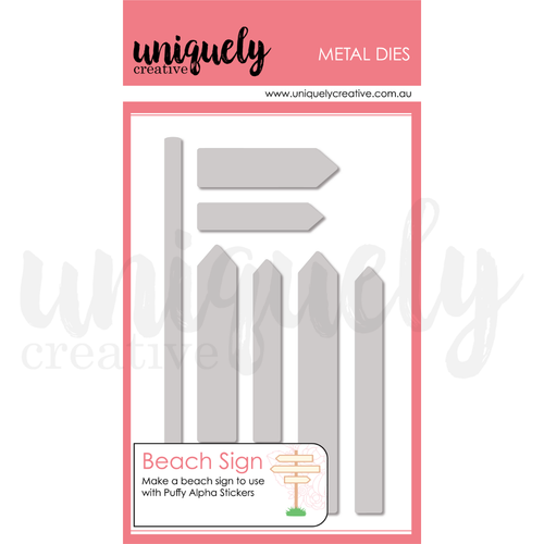 Uniquely Creative - Coastal Bliss - Beach Sign Die Set