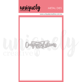 Uniquely Creative - Indigo Bloom - Congratulations Die