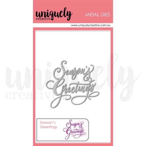 Uniquely Creative - Home For Christmas - Season's Greetings Die
