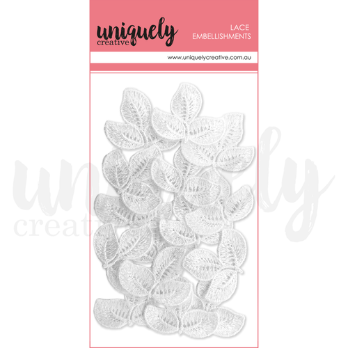 Uniquely Creative - Lace Embellishments - Rose Lace Leaves (15pk)