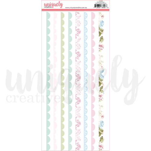 Uniquely Creative - Patchwork Roses - Fabric Scalloped Borders