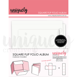 Uniquely Creative - Square Flip Folio Album - White