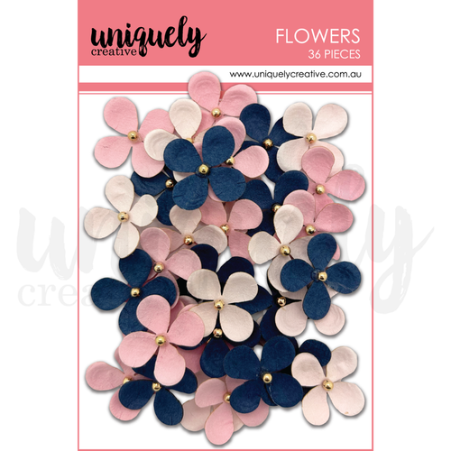 Uniquely Creative - Indigo Bloom - Flowers - Blue & Blush