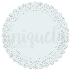 Uniquely Creative - Heart & Soul - Light Blue Lacey Circle Decorative Base Layer (Approx 10.75" Diameter)