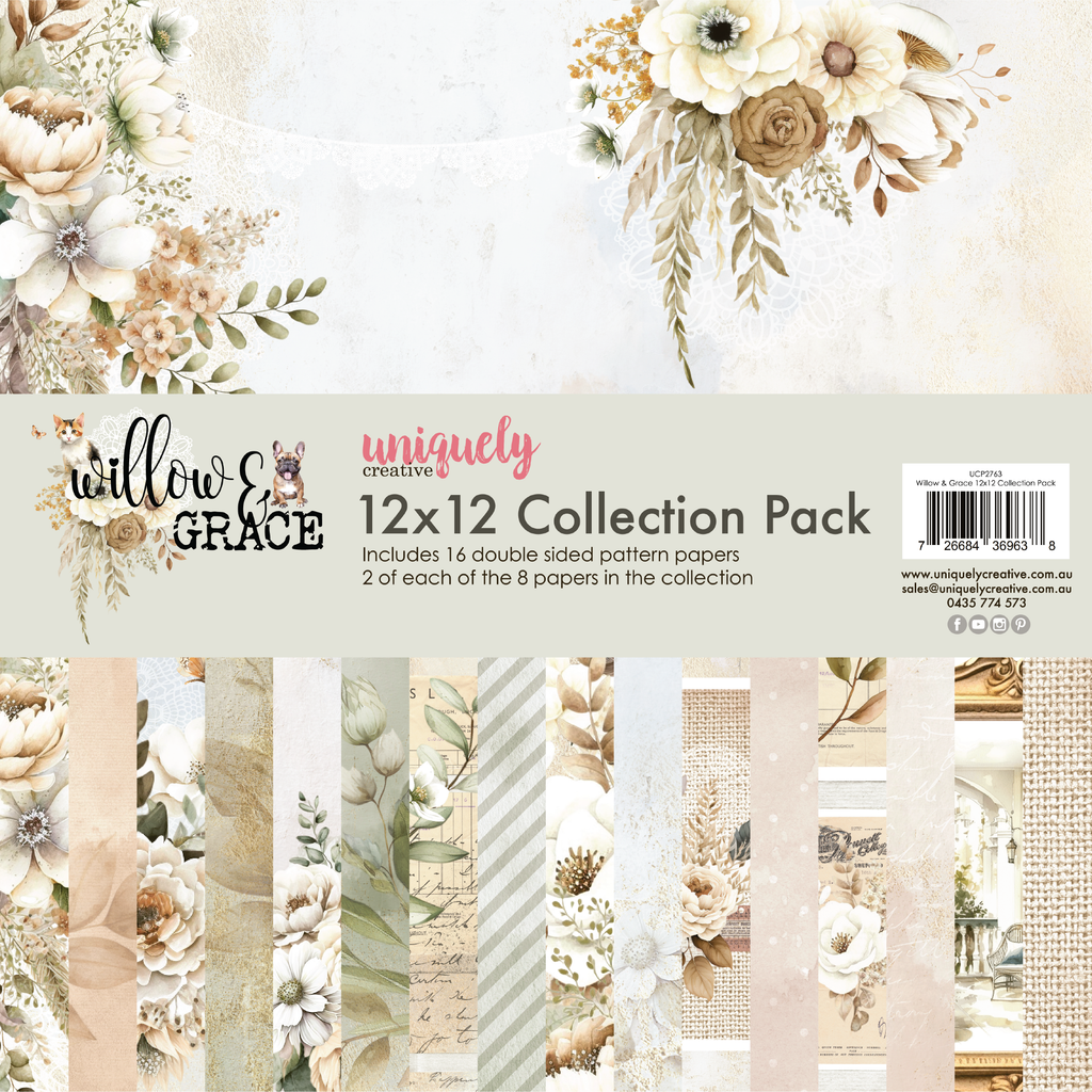 Uniquely Creative - Willow & Grace - 12x12 Collection Pack – Embellish It