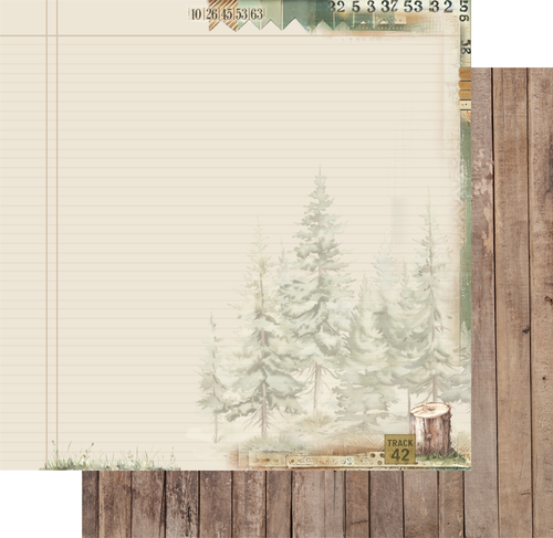 Uniquely Creative - Field Notes - 12x12 Pattern Paper "Waypoint"