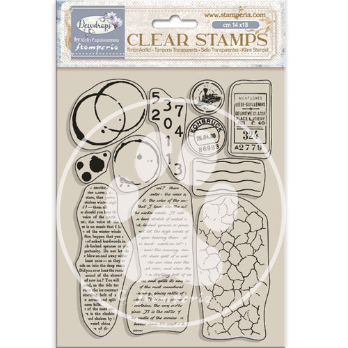 Stamperia - Create Happiness Dewdrops - "Mixed Backgrounds" Acrylic Stamp 14x18cm