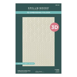 Spellbinders - Wendy Vecchi - 3D Embossing Folder - Polka Dot & Posy Duo