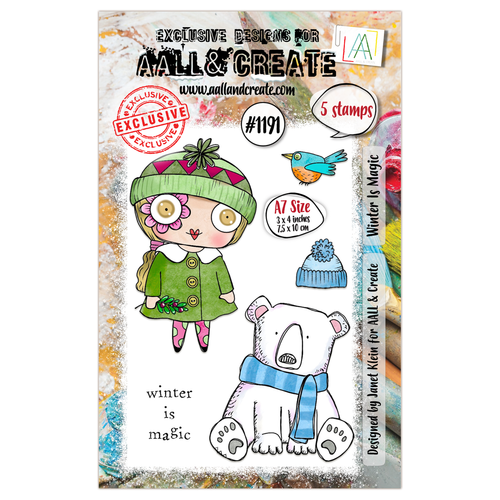 AALL & Create - A7 Photopolymer Clear Stamp Set #1191 - Winter Is Magic (5pcs)”