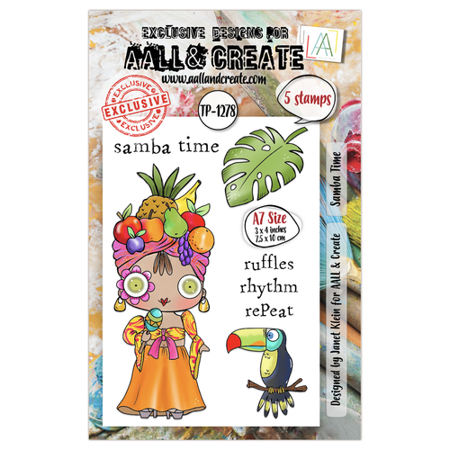 AALL & Create - A7 Photopolymer Clear Stamp Set #1278 - Samba Time (5pcs)