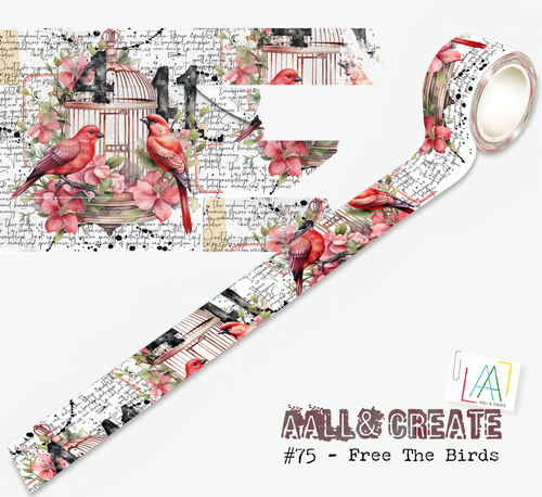 AALL & Create - Layer It Up Washi Tape #75 - Free The Birds