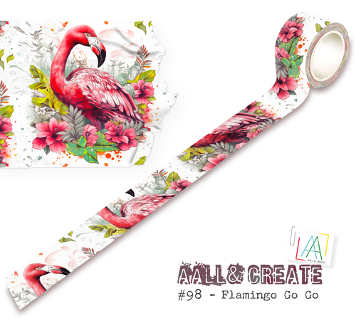 AALL & Create - Layer It Up Washi Tape #98 - Flamingo Go Go