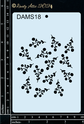 Dusty Attic - Mini Stencil #18 - Berries