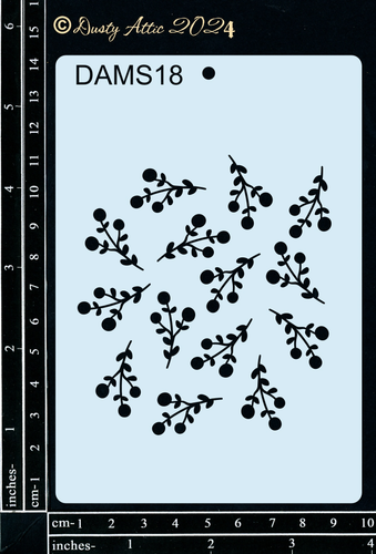 Dusty Attic - Mini Stencil #18 - Berries