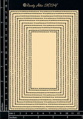Dusty Attic - "Get Framed - Stitched Rectangle"