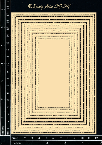 Dusty Attic - "Get Framed - Stitched Rectangle"