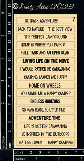 Dusty Attic - "Word Strips #7"