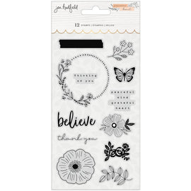 American Crafts - Jen Hadflied - Peaceful Heart Stamp Set
