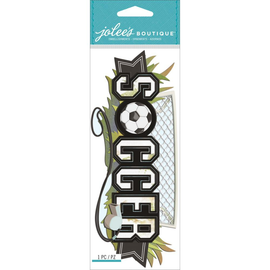 EK Success - Jolee's Boutique Title Waves Dimensional Stickers - Soccer