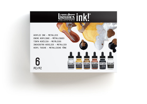 Liquitex - Acrylic Ink - Iridescents Metallics (6 Colours)