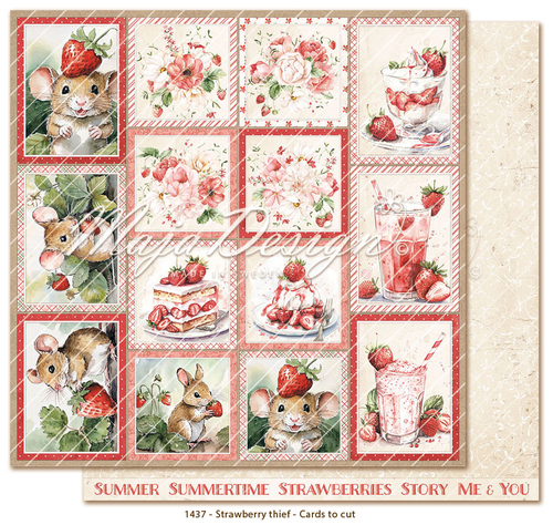 Maja Design - Strawberry Thief - 12x12 Paper "Cut-Out-Cards"