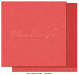 Maja Design - Monochromes - Strawberry Shades - 12x12 Paper "Yummie Red"