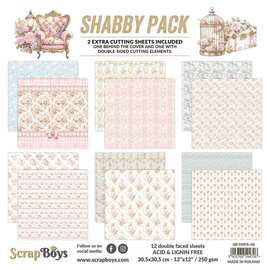 Scrapboys - Shabby - 12x12 Paper Pad