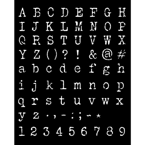 Stamperia - Best Sellers - Stencil 20x25cm - Alphabet and Numbers
