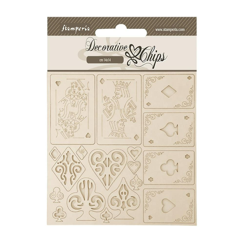 Stamperia - Master of Magic - Decorative Chips (14x14cm) "Playing Cards"