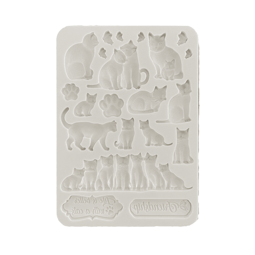 Stamperia - Orchids & Cats - Silicon Mould A5 (New Size) - Cats
