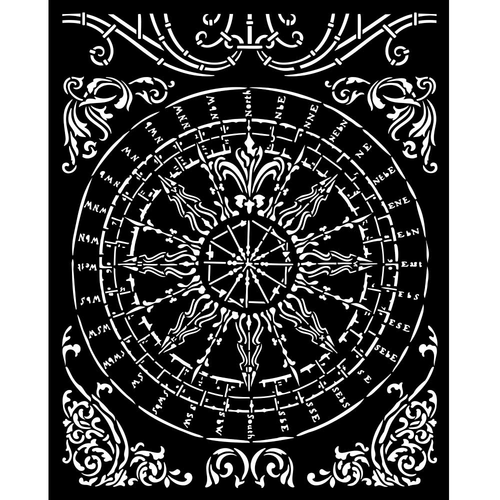 Stamperia - Sir Vagabond in Fantasy World - Stencil 20x25cm - Round