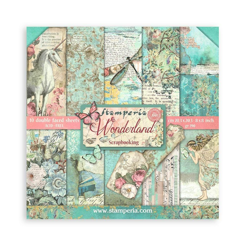 Stamperia - Wonderland - 8x8 Paper Pack