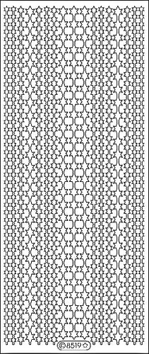 PeelCraft Stickers - Star Borders Assorted - Gold (PC8519G)