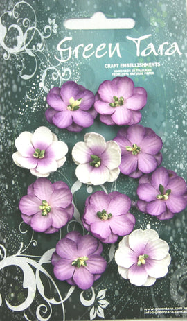Green Tara Flowers - Cherry Blossoms - Lavender