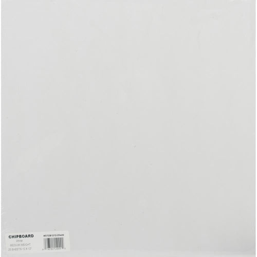 Grafix - Medium Weight Chipboard - 12x12 White