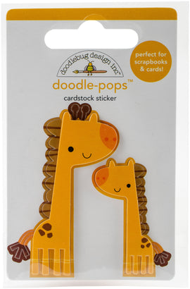 Doodlebug Design Inc - Doodle-Pops Cardstock Sticker - Jenny & JoJo Giraffe
