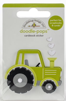 Doodlebug Design Inc - Doodle-Pops Cardstock Sticker - Trusty Tractor