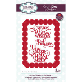 Creative Expressions Dies by Sue Wilson - Festive Frames - Snowball