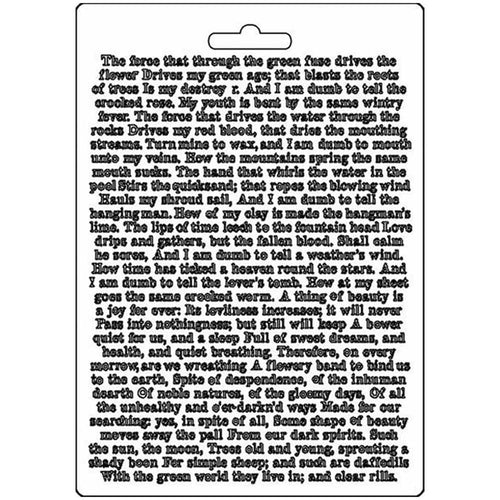 Stamperia - Calligraphy - Texture Impression Soft Mould A5 Size - Journal