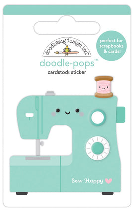 Doodlebug Design Inc - Doodle-Pops Cardstock Sticker - Sew Happy