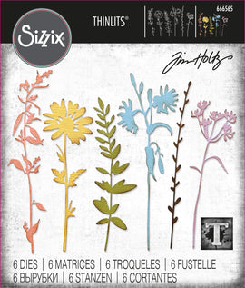 Sizzix - Tim Holtz Thinlits - Vault Wildflowers (666565)