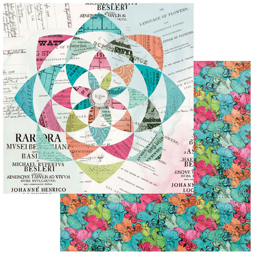 49 and Market - Kaleidoscope - 12x12 Paper "Quilted Spirograph"