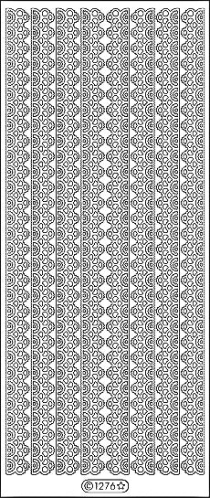 PeelCraft Stickers - Lace #2 Ribbons - Gold (PC1276G)