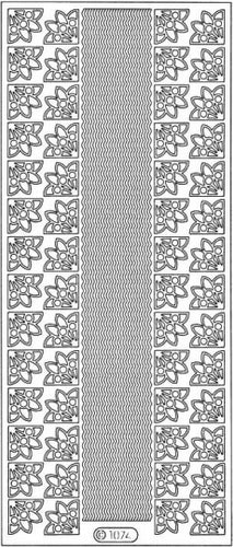 PeelCraft Stickers - Corners & Lines #74 - Silver (PC1074S)