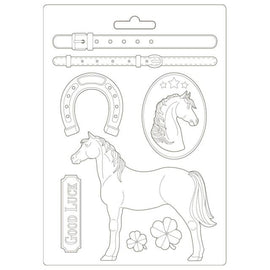 Stamperia - Romantic Collection "Horses" - Soft Mould A4 Size