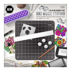 Couture Creations - All-In-One Magnetic Mini Art Work Station - 8"x6"
