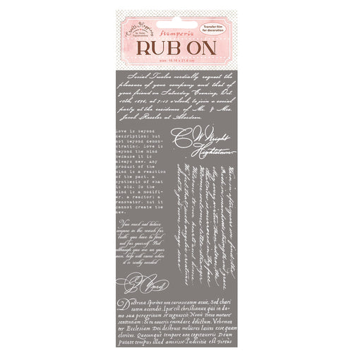 Stamperia - Create Happiness - Rub-On - Writing White